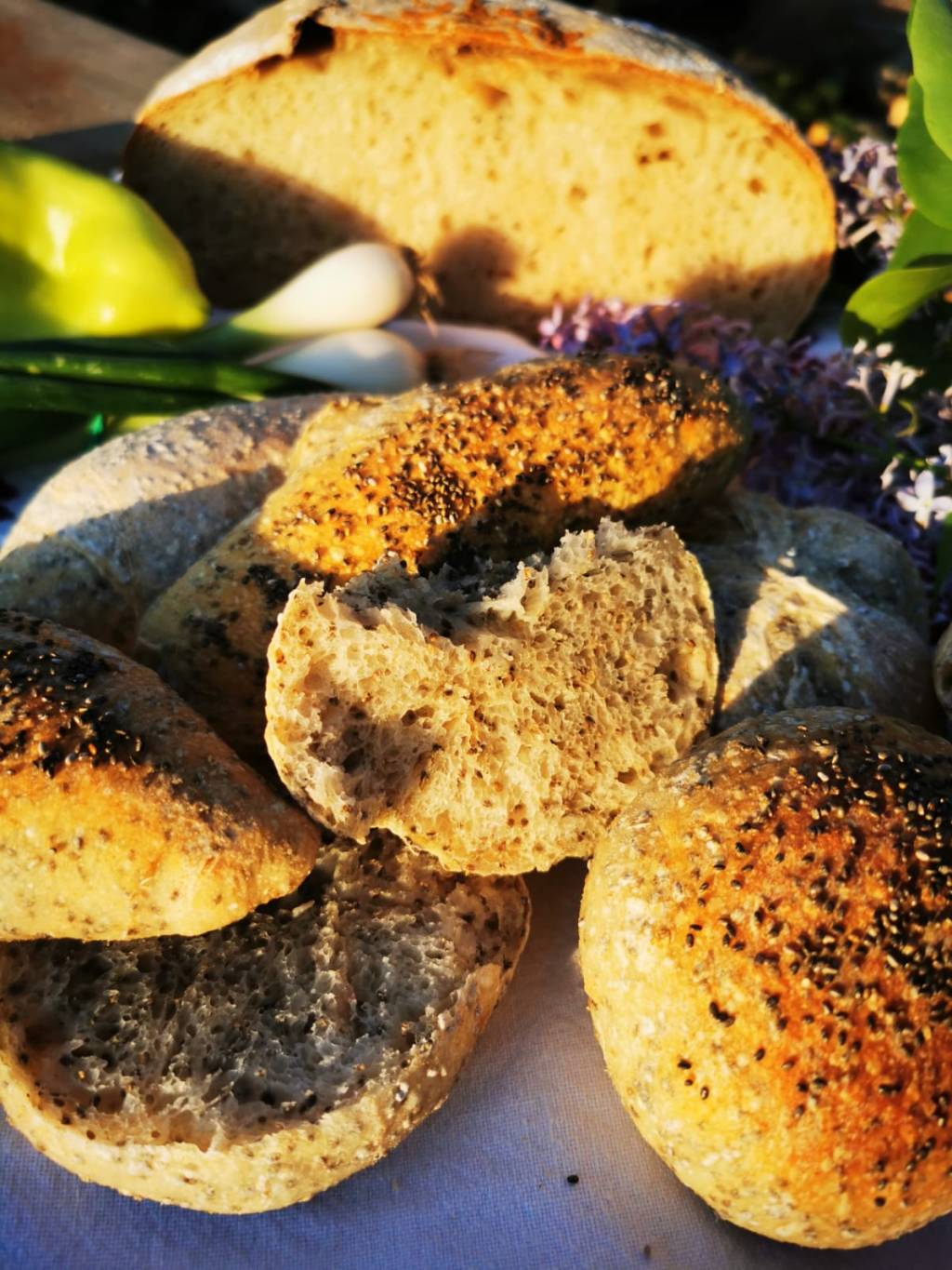 Žemličky s CHIA semiačkami